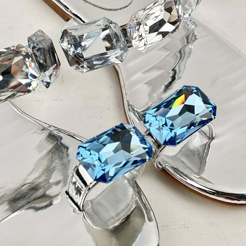 Crystal Flat Slippers