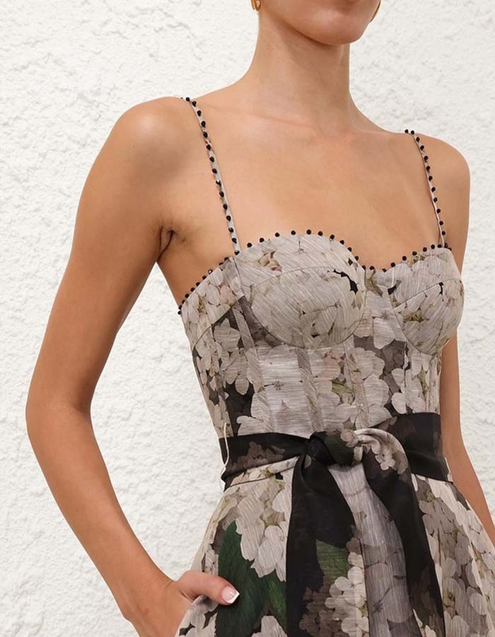Flower Print Strap Dress