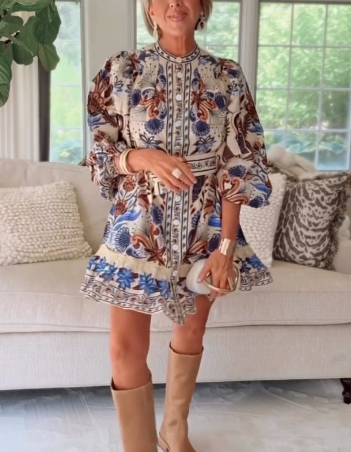 Print Mini Dress