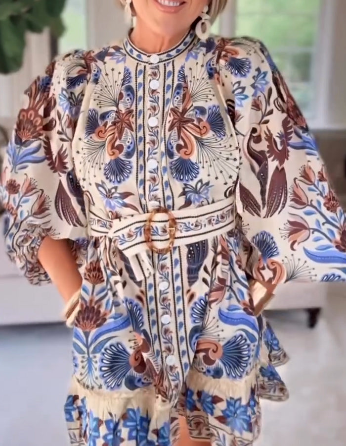 Print Mini Dress