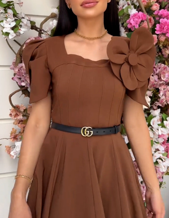 Flower Belt Dress