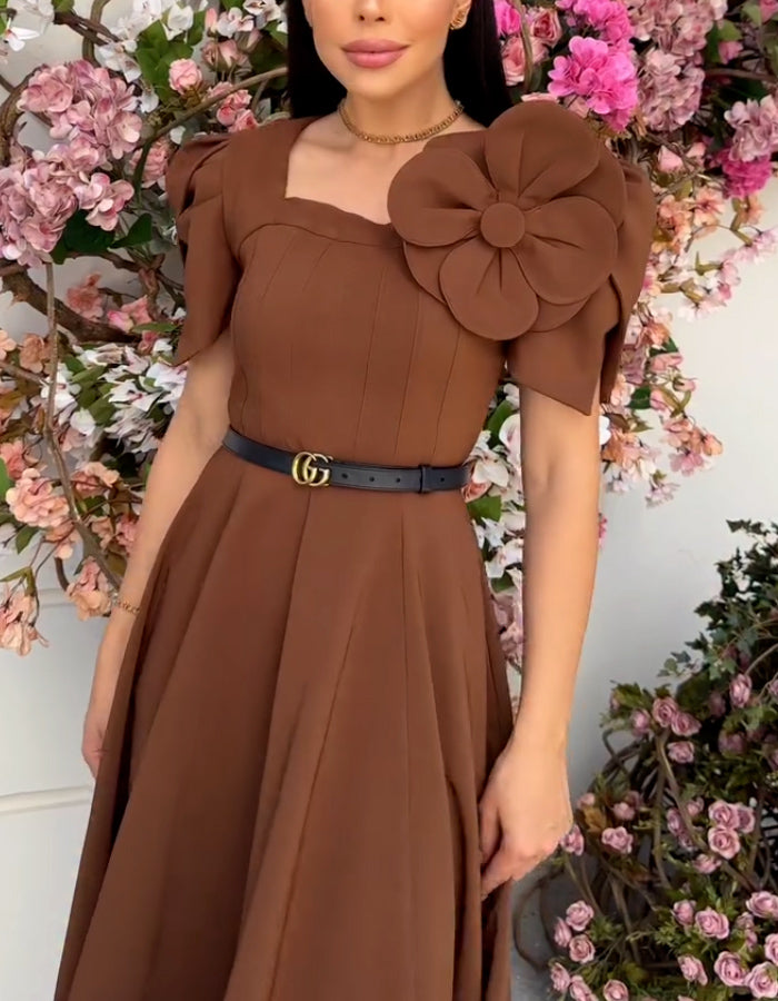 Flower Belt Dress