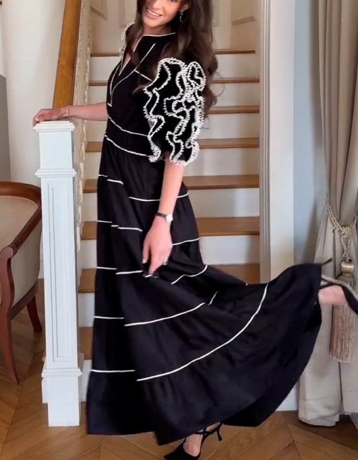 Black Striped Dress