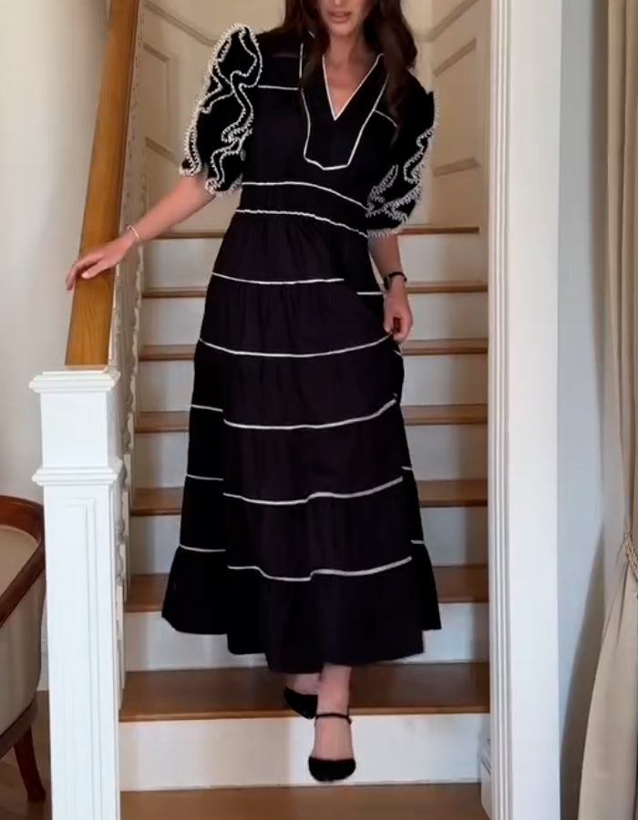 Black Striped Dress