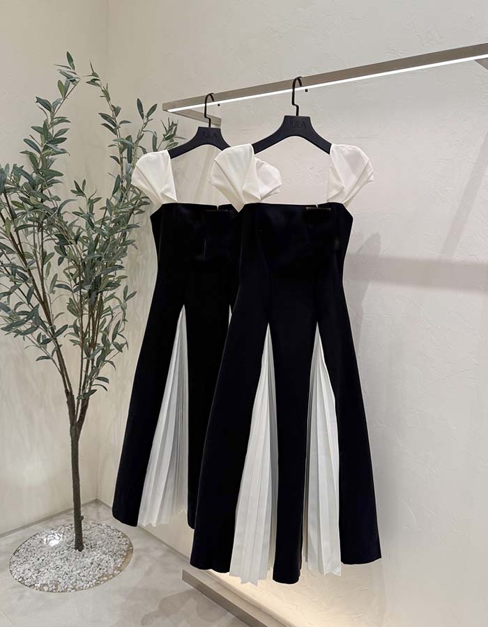 Black-White A Line Dress