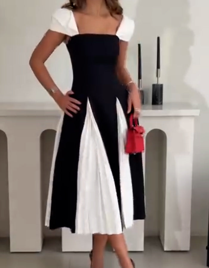 Black-White A Line Dress