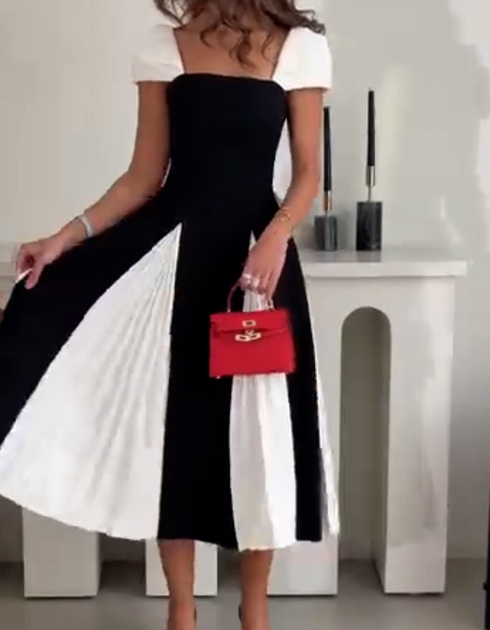 Black-White A Line Dress