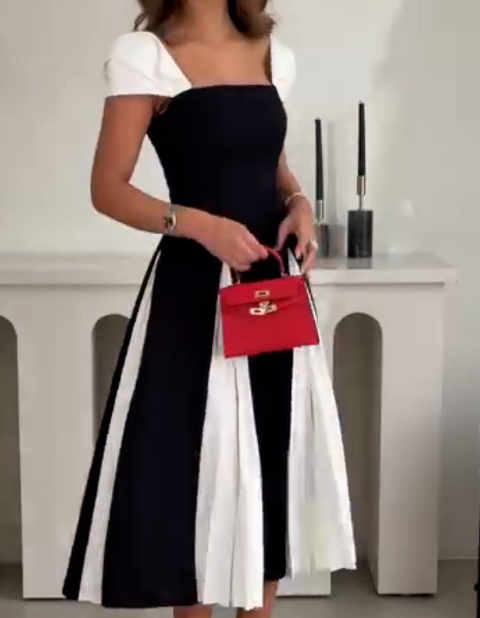 Black-White A Line Dress