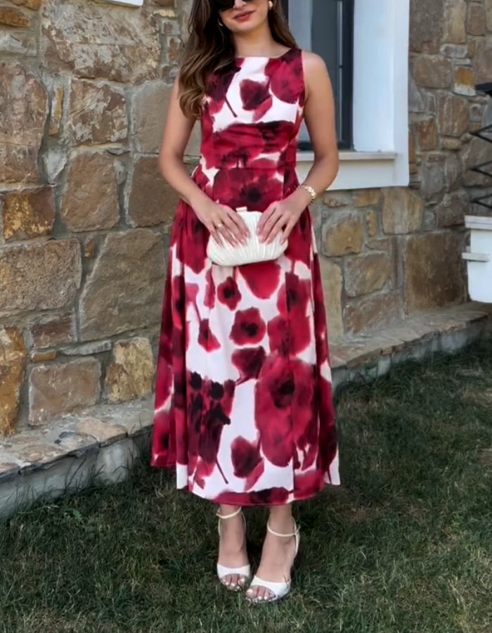 Red Sleeveless Dress