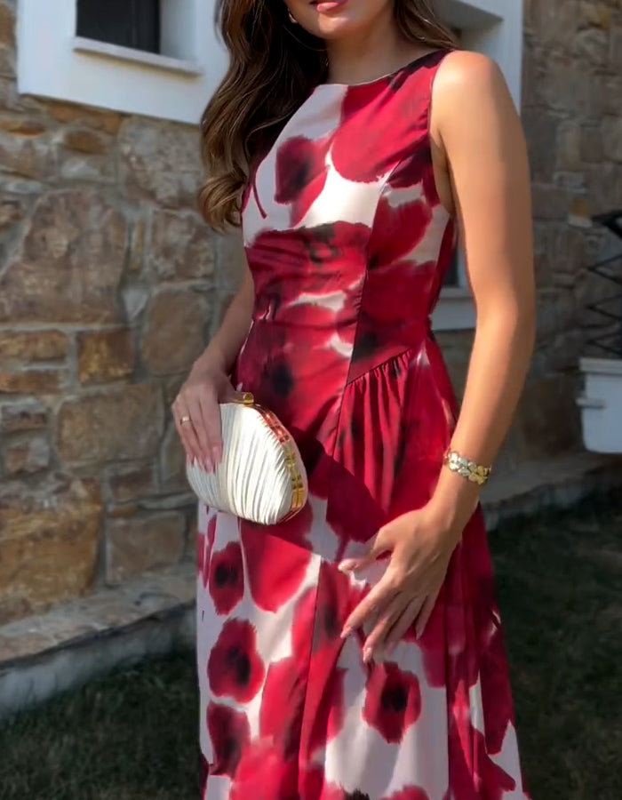 Red Sleeveless Dress