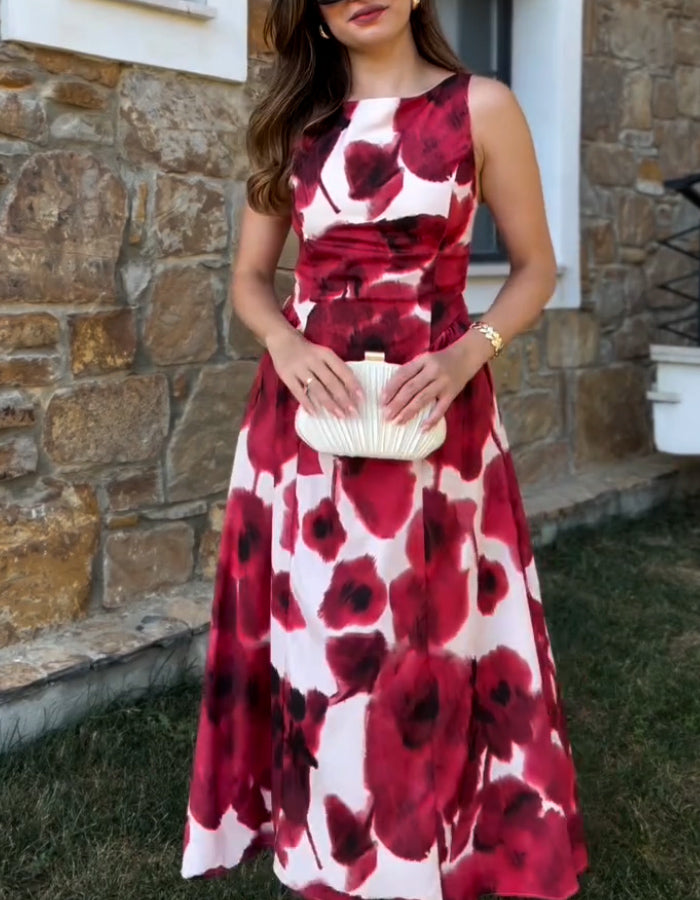 Red Sleeveless Dress
