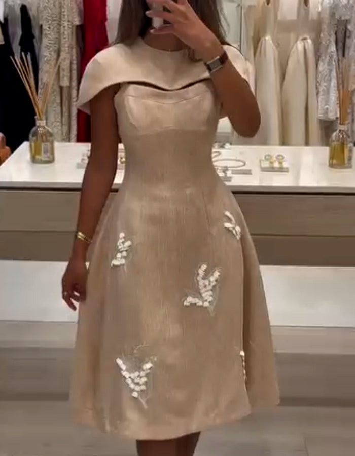 Beige Unique Dress