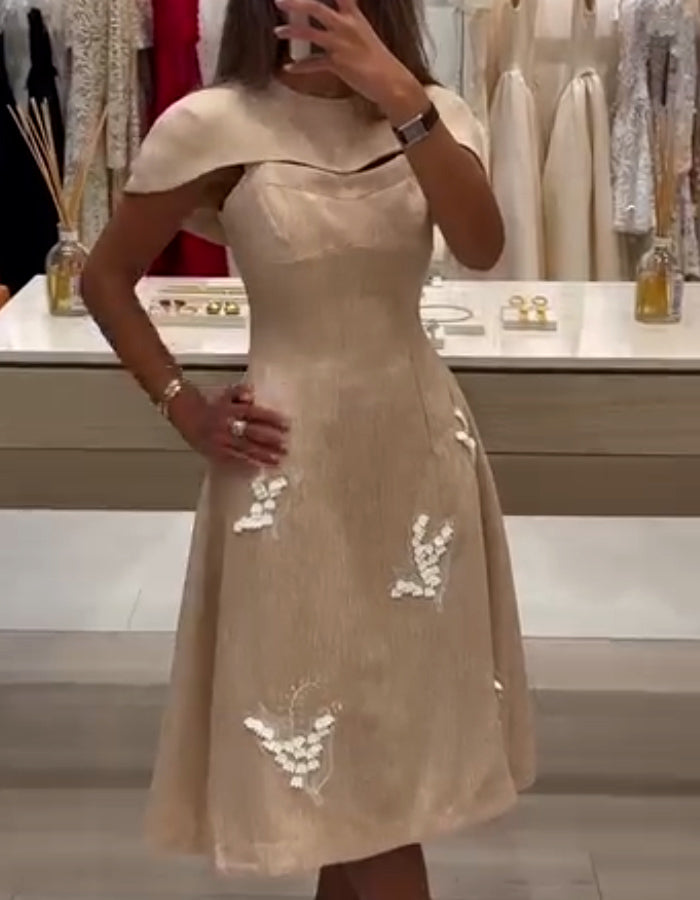 Beige Unique Dress