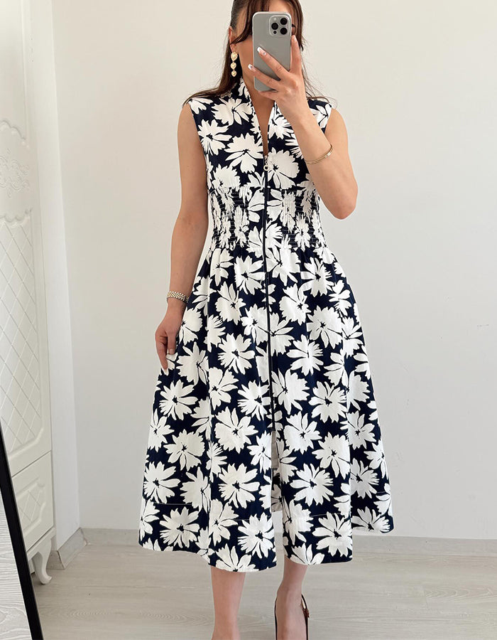 Sleeveless Zipper Dress