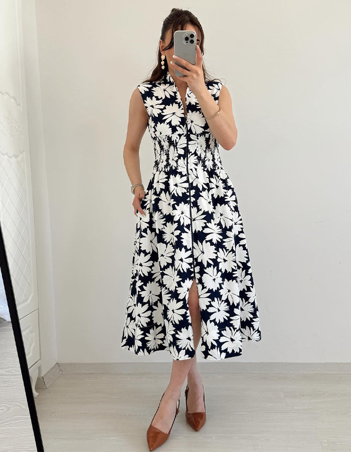 Sleeveless Zipper Dress