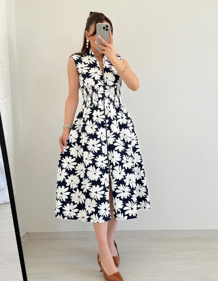 Sleeveless Zipper Dress