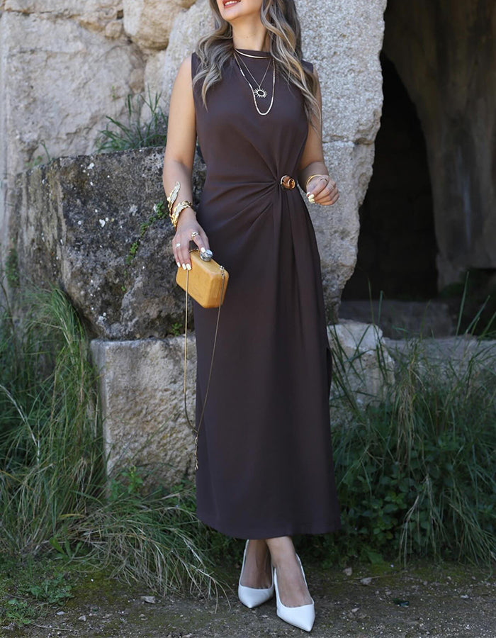 Solid-Color Knot Dress
