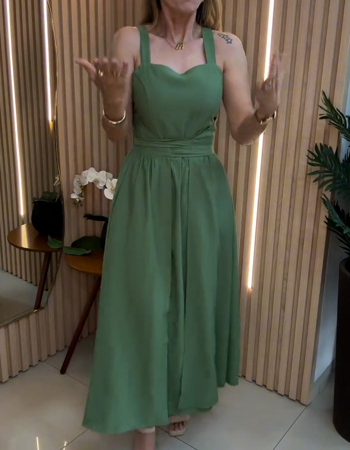 Green Pockets Dress