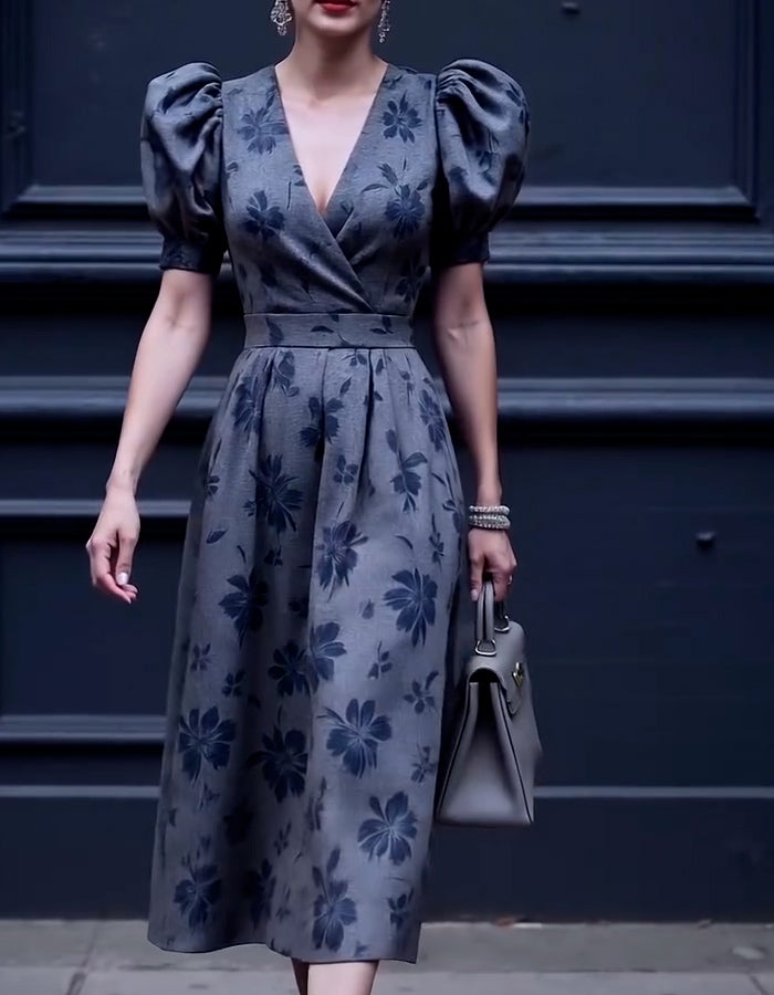 Chic Puff-Sleeve Dress