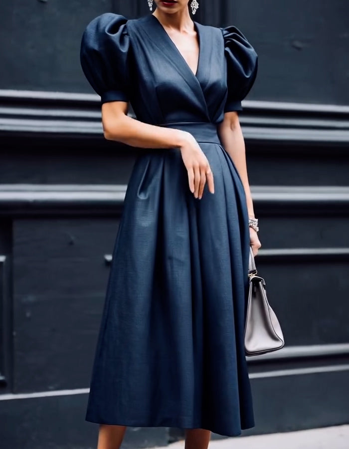 Chic Puff-Sleeve Dress