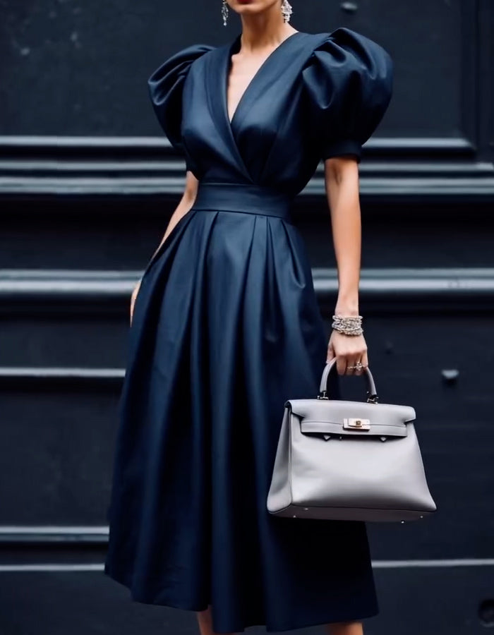 Chic Puff-Sleeve Dress