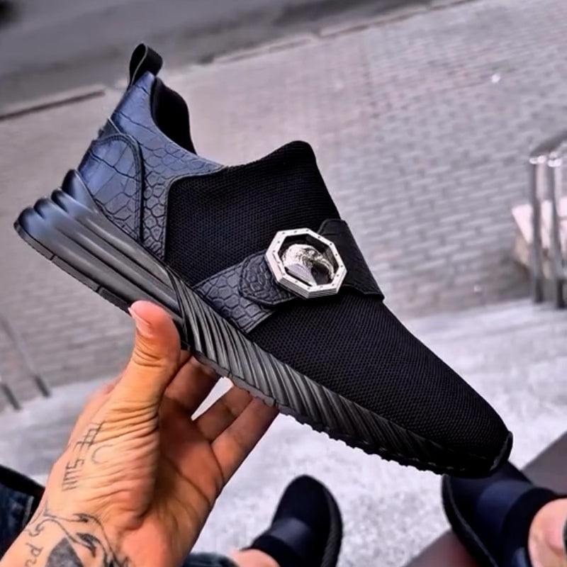 Black Slip-On Sneakers