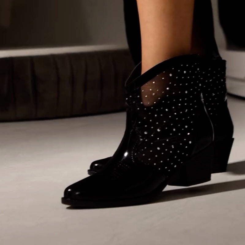 Black Polka Dot Boots