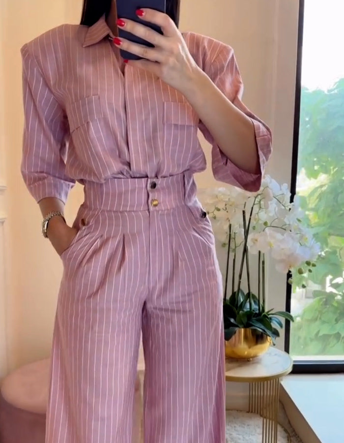 Pink Striped Suits