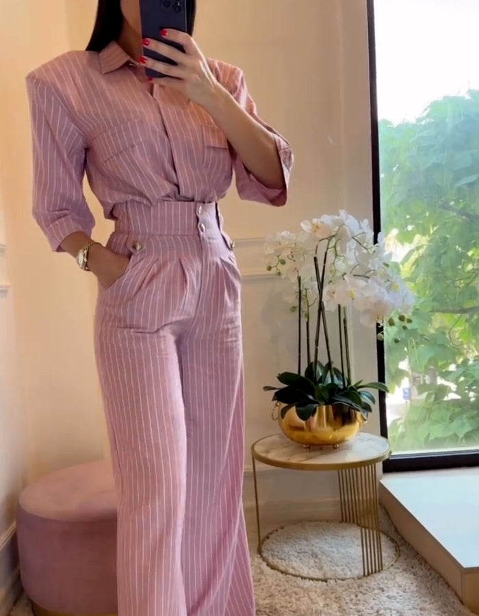 Pink Striped Suits