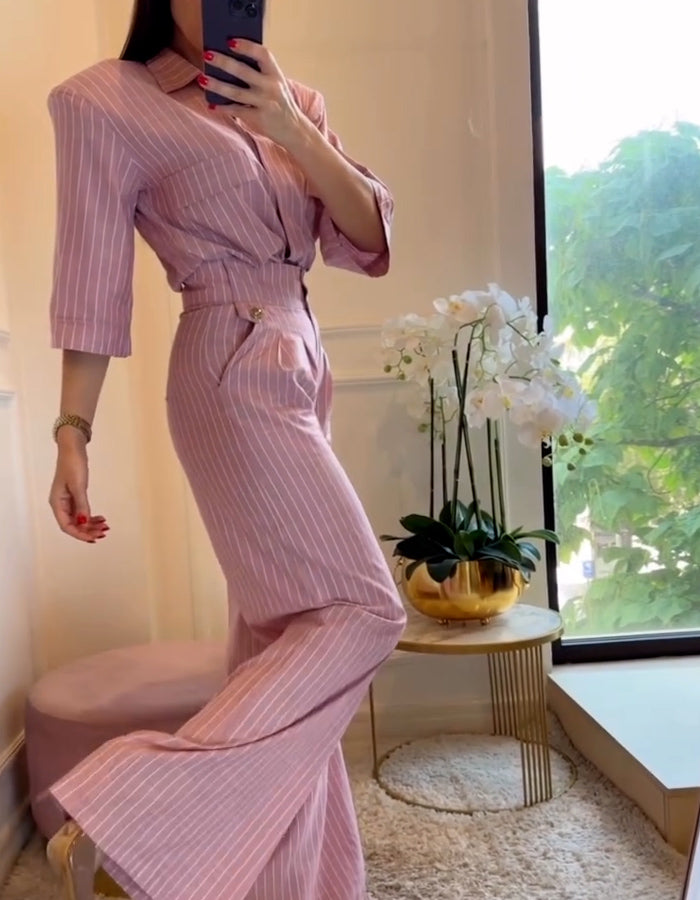 Pink Striped Suits