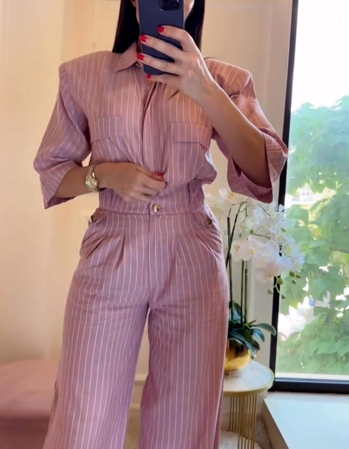 Pink Striped Suits