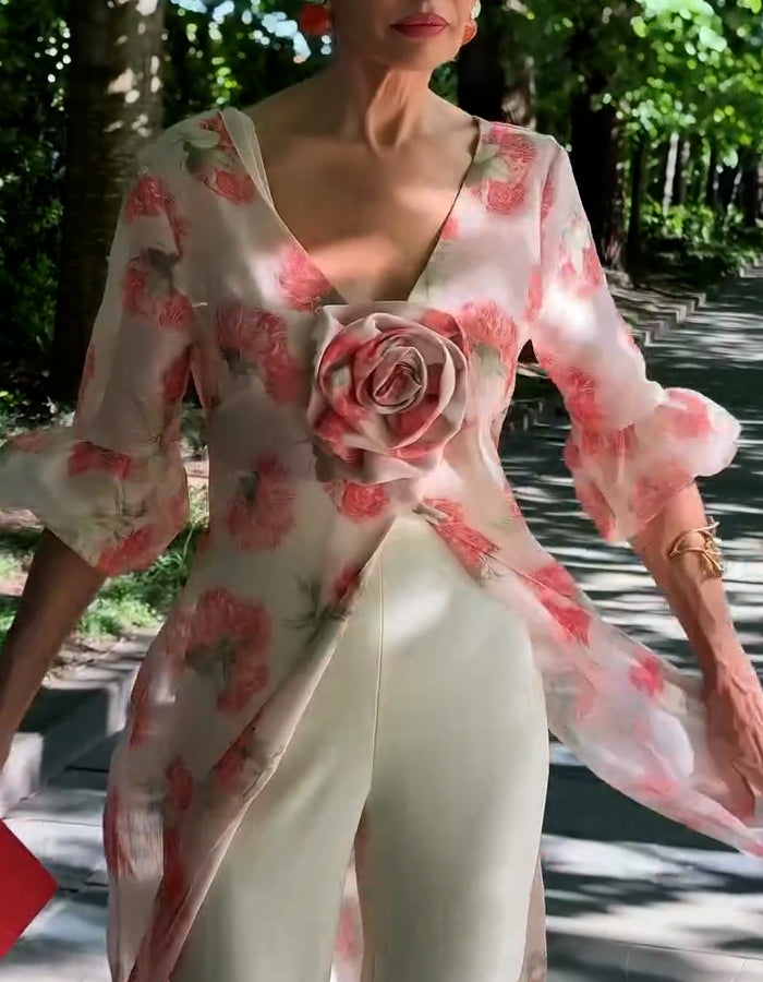 Flower Long Coat