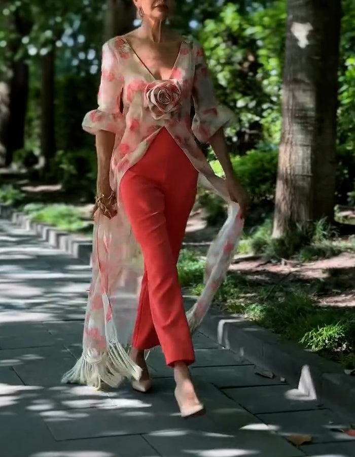 Flower Long Coat