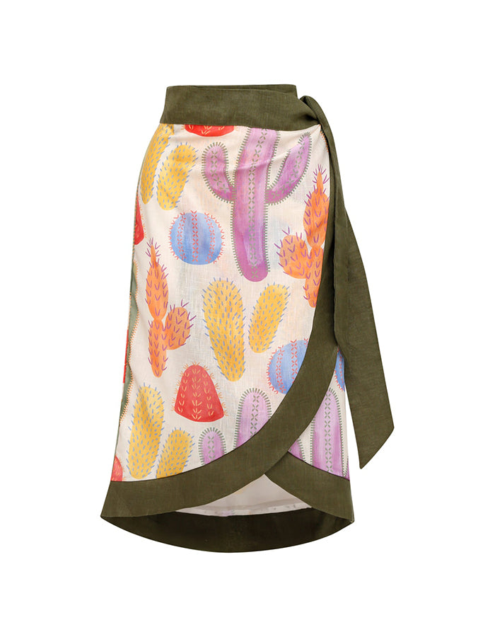 Cactus Print Two-Piece Dress