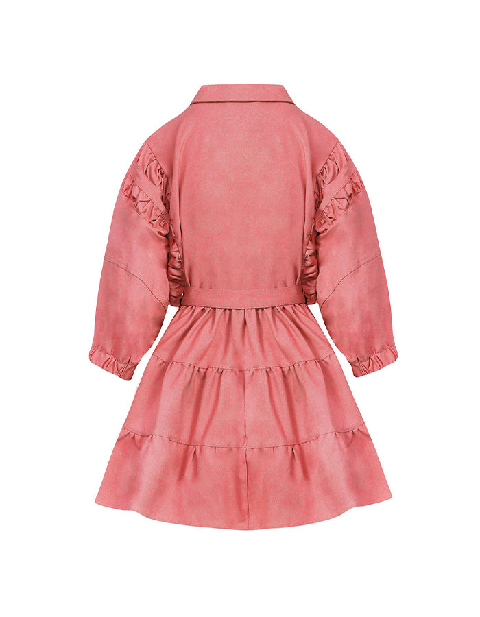 Pink Zipper Mini Dress