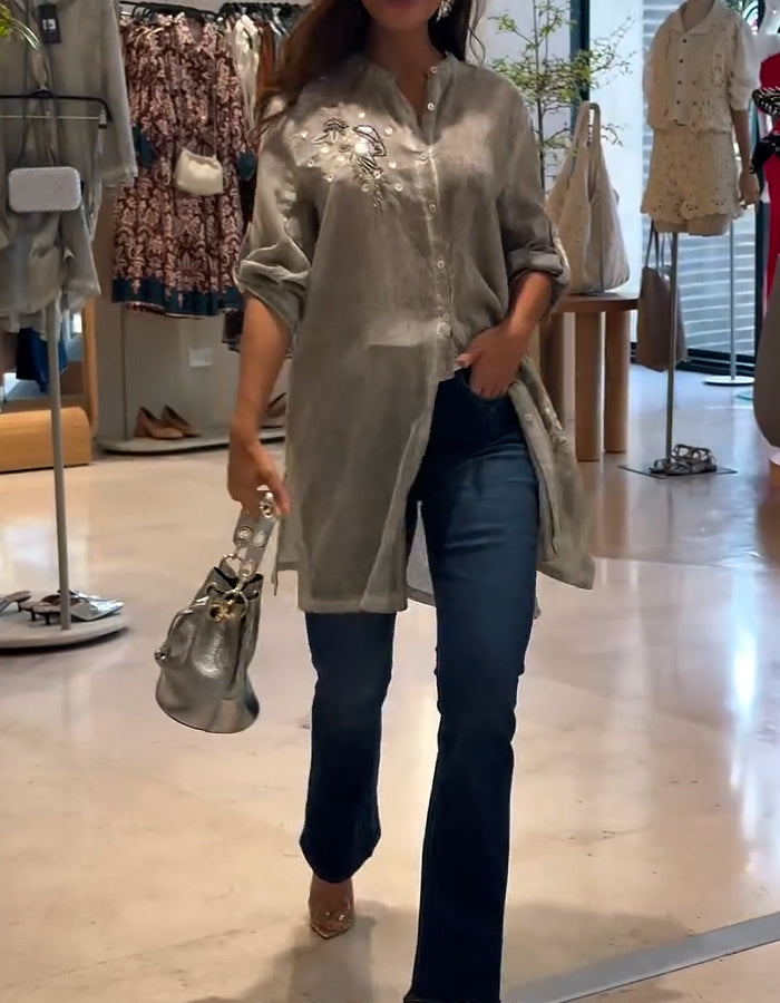 Gray Loose Shirts