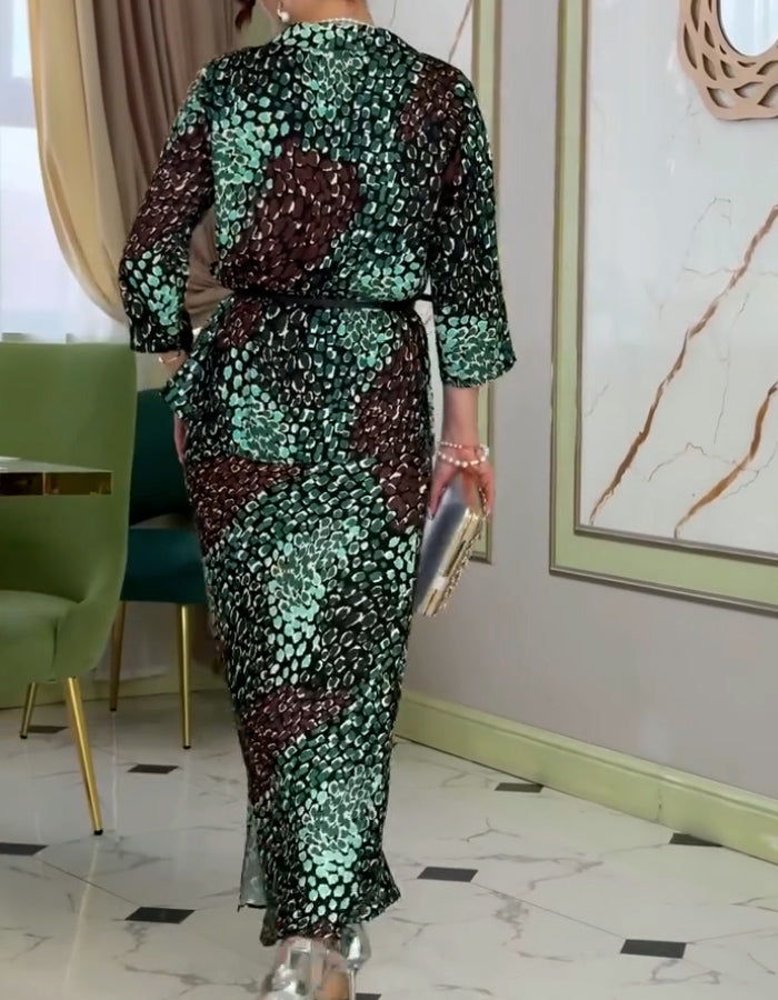 Green Patterned Dress
