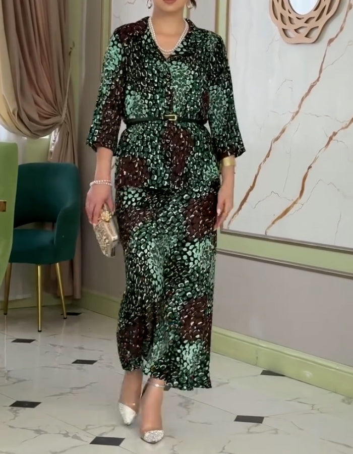 Green Patterned Dress