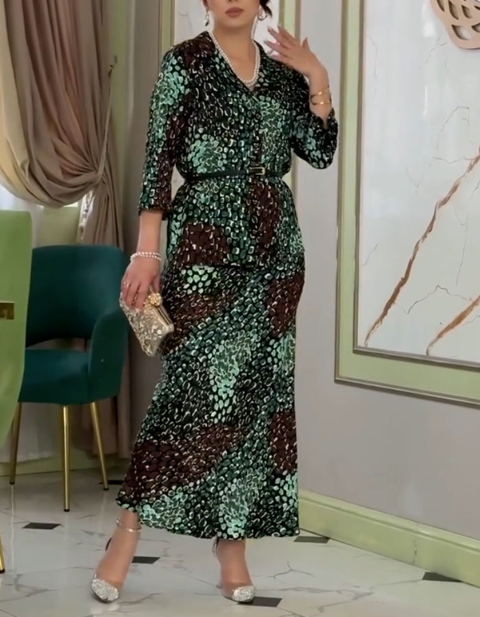 Green Patterned Dress
