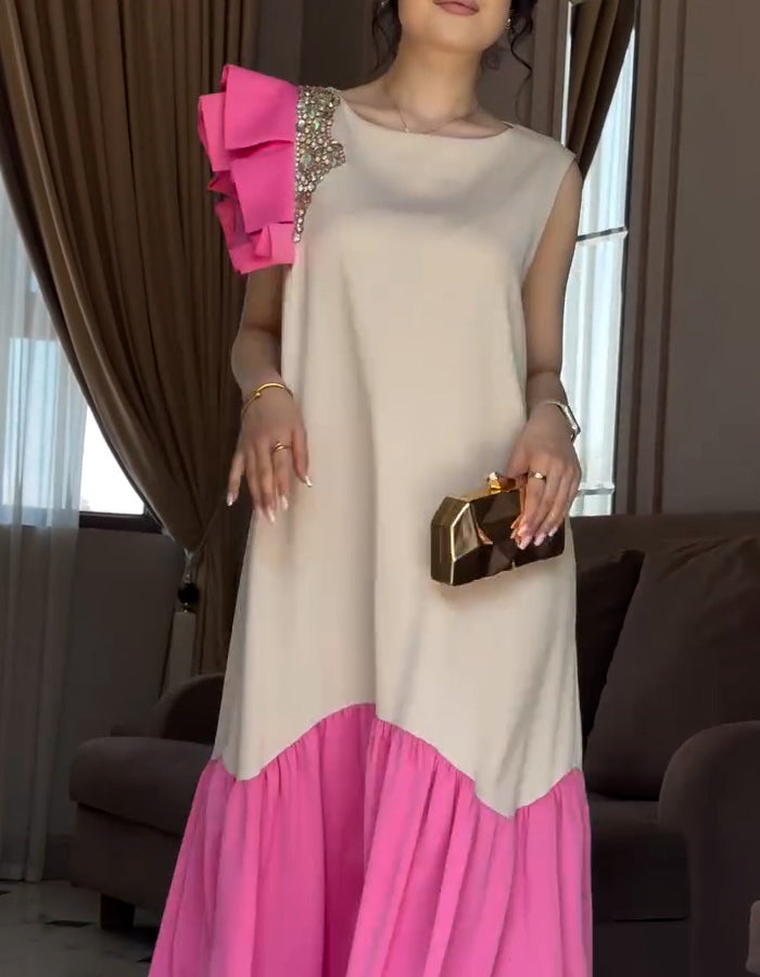Color-Blocking Maxi Dress