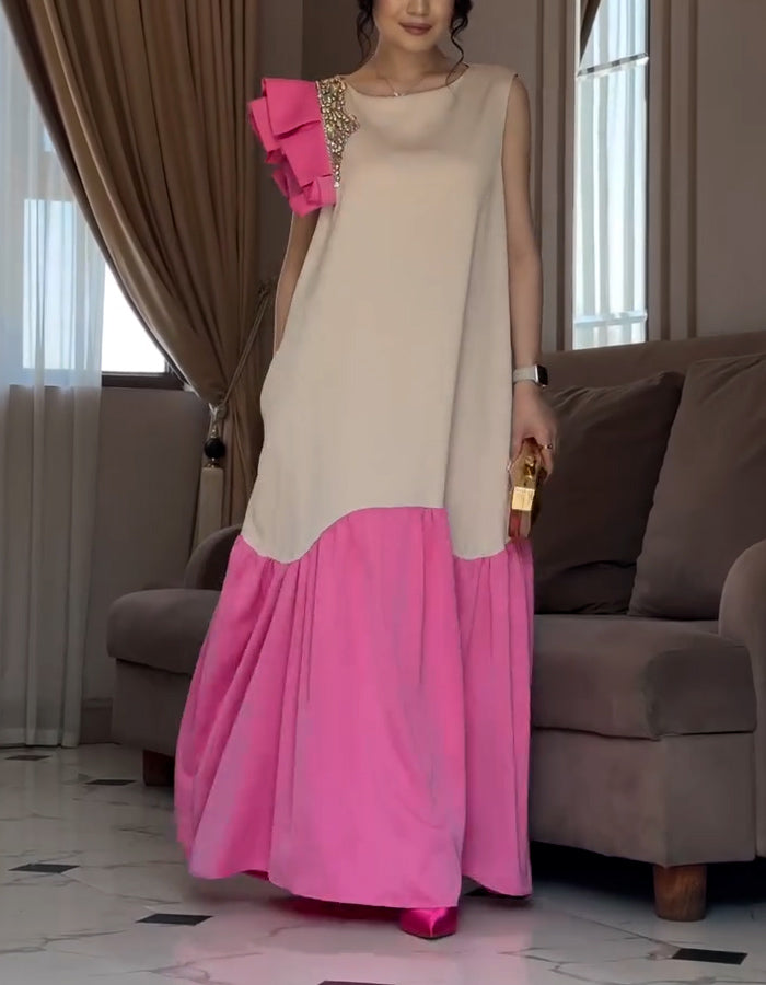 Color-Blocking Maxi Dress