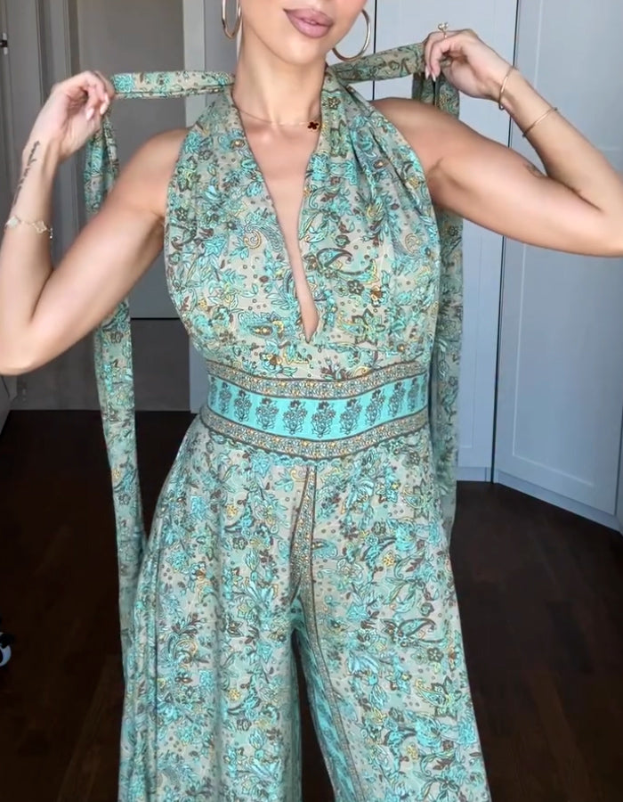 Green Loose Jumpsuit