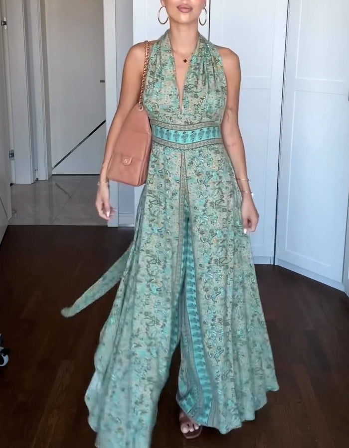 Green Loose Jumpsuit