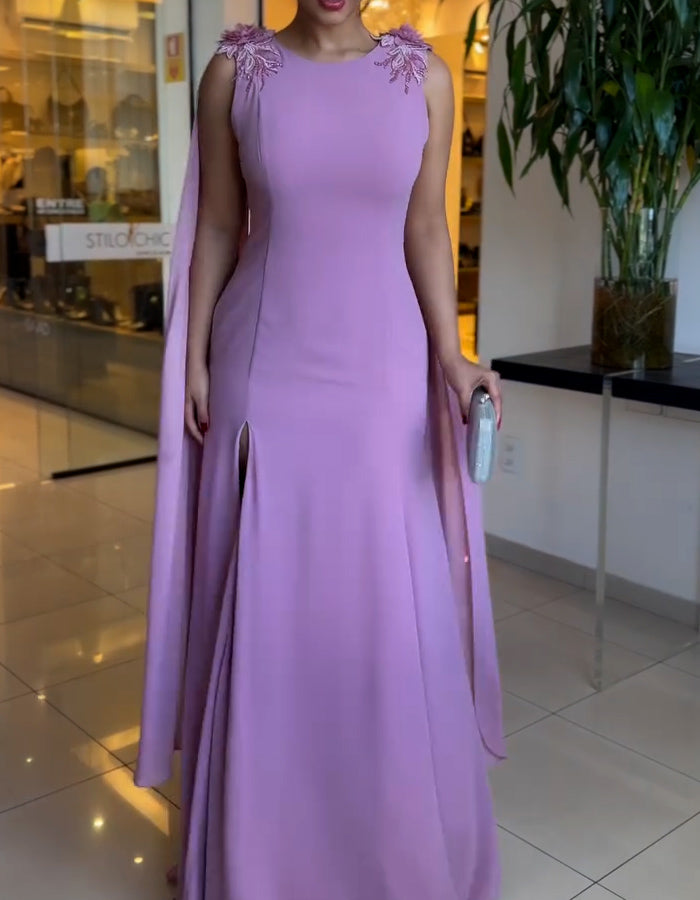 Purple Shawl Dress
