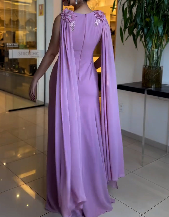 Purple Shawl Dress