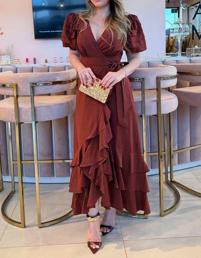 Brown Casual Dress