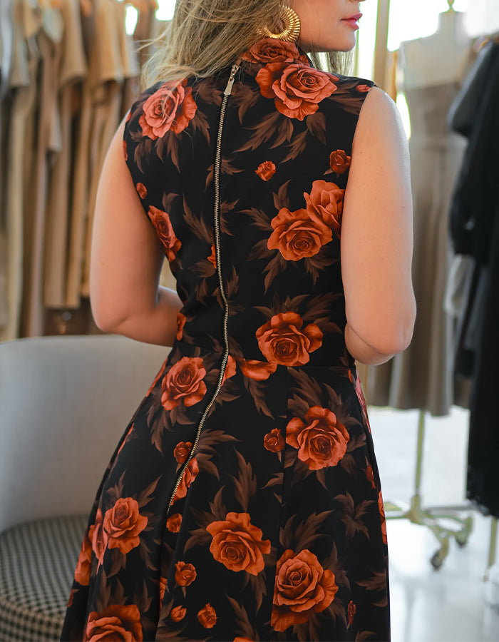Flower Printing Maxi Dress