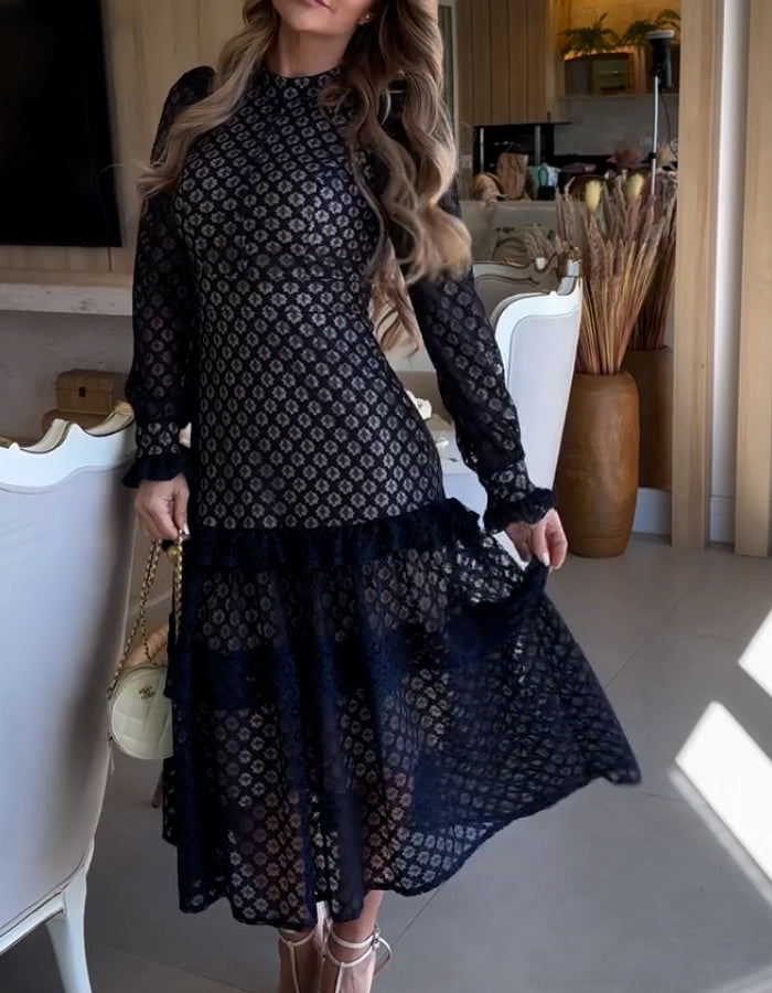 Navy Blue Tulle Dress