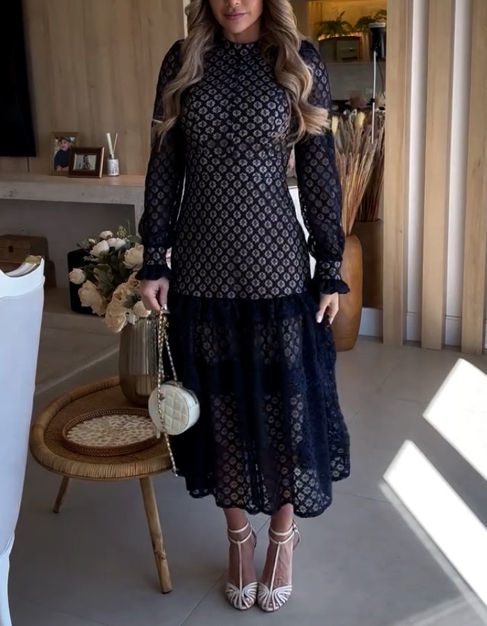 Navy Blue Tulle Dress