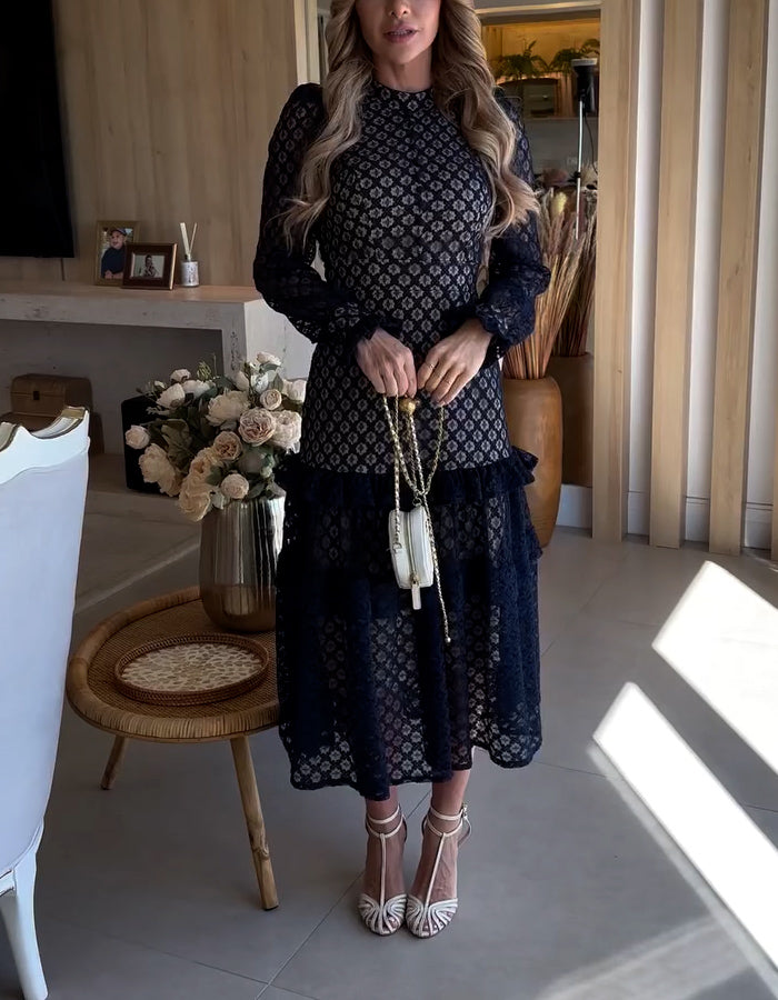 Navy Blue Tulle Dress